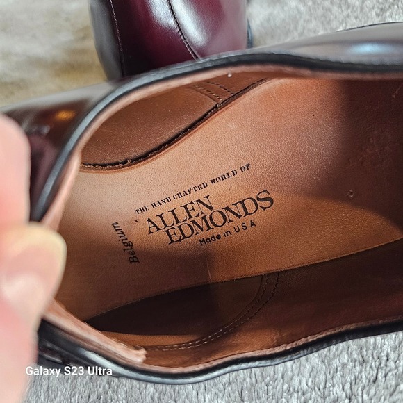 Allen Edmonds Mens Belgium Dark Burgundy Lace Up Leather Oxford Shoe Sz … main image 6